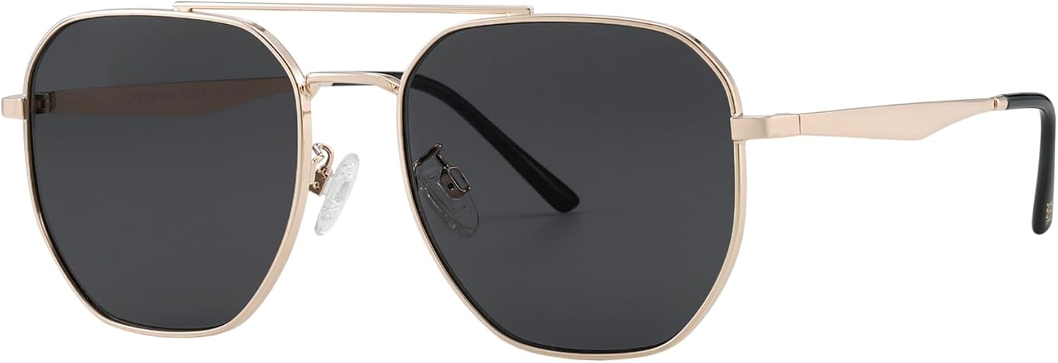 JOOX Retro Hexagon Aviator Sunglasses for Women Men Trendy Sun Glasses Square UV400 Protection Shades