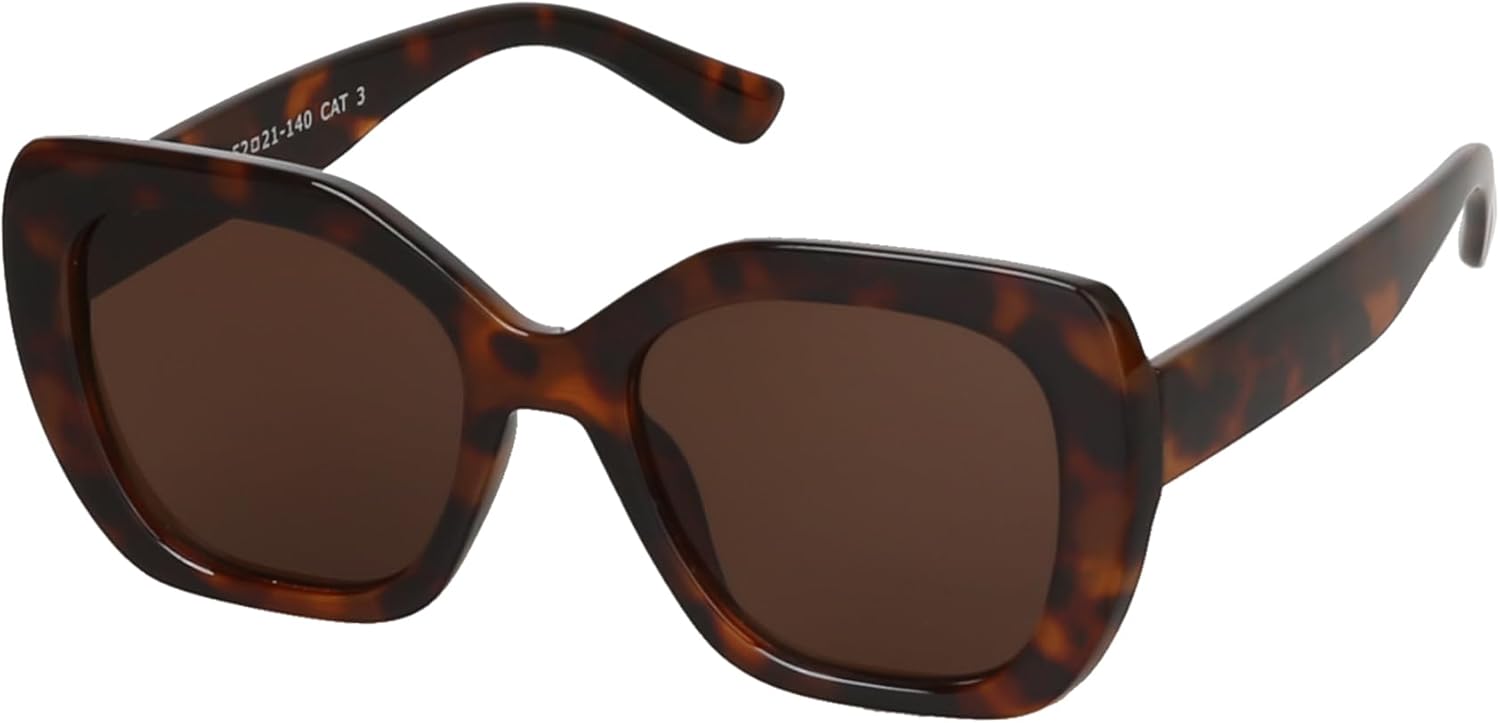 JOOX Oversized Square Sunglasses Women,Trendy Cat Eye Glasses with UV400 Protection