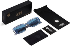 JOOX Retro Rectangle Sunglasses for Women, Vintage Polarized Square Sun Glasses 90's,Trendy Thick Shades UV400 Protection