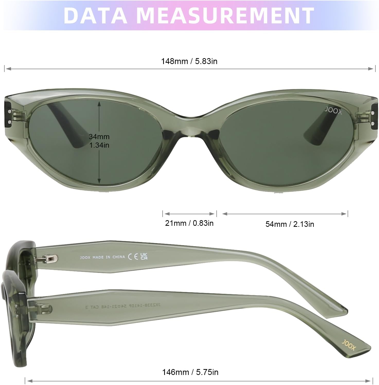 JOOX Trendy Cat Eye Sunglasses for Women,Vintage Polarized Designer Sun Glasses UV400 Protection, Fashion Style Shades Y2K