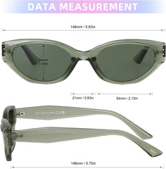JOOX Trendy Cat Eye Sunglasses for Women,Vintage Polarized Designer Sun Glasses UV400 Protection, Fashion Style Shades Y2K