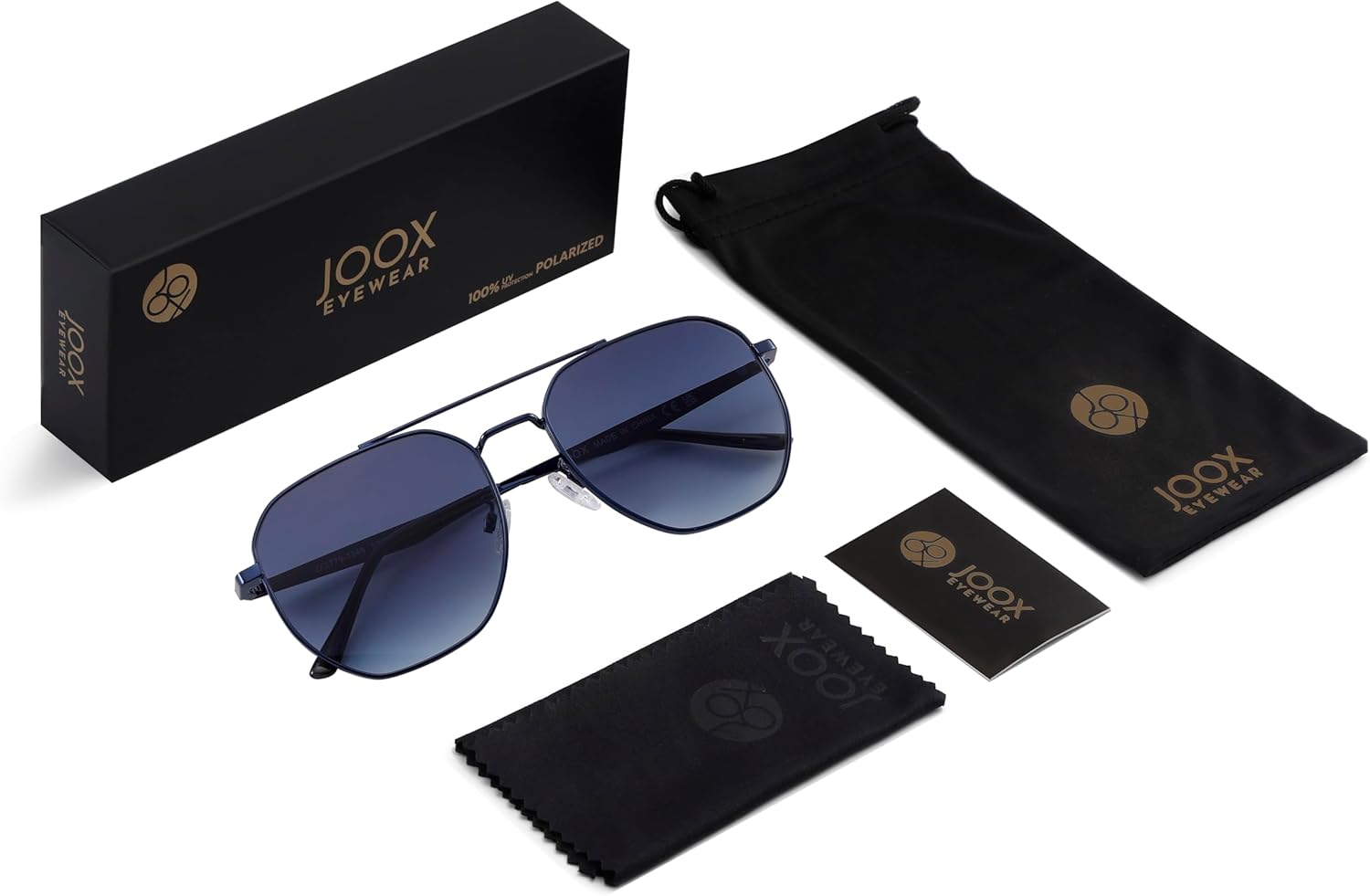 JOOX Retro Hexagon Aviator Sunglasses for Women Men Trendy Sun Glasses Square UV400 Protection Shades