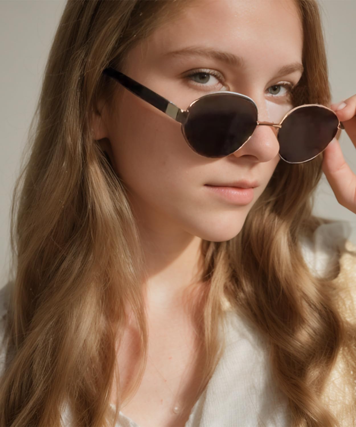 JOOX Retro Oval Sunglasses for Women Men Designer Sun Glasses Classic Shades UV400 Protection