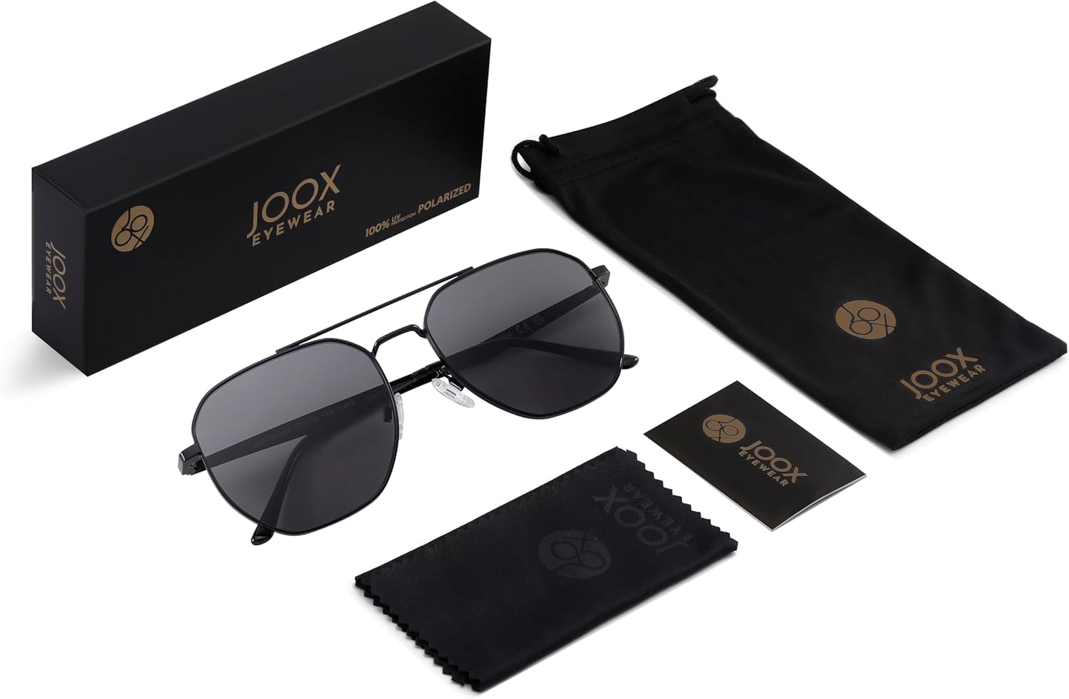 JOOX Retro Hexagon Aviator Sunglasses for Women Men Trendy Sun Glasses Square UV400 Protection Shades