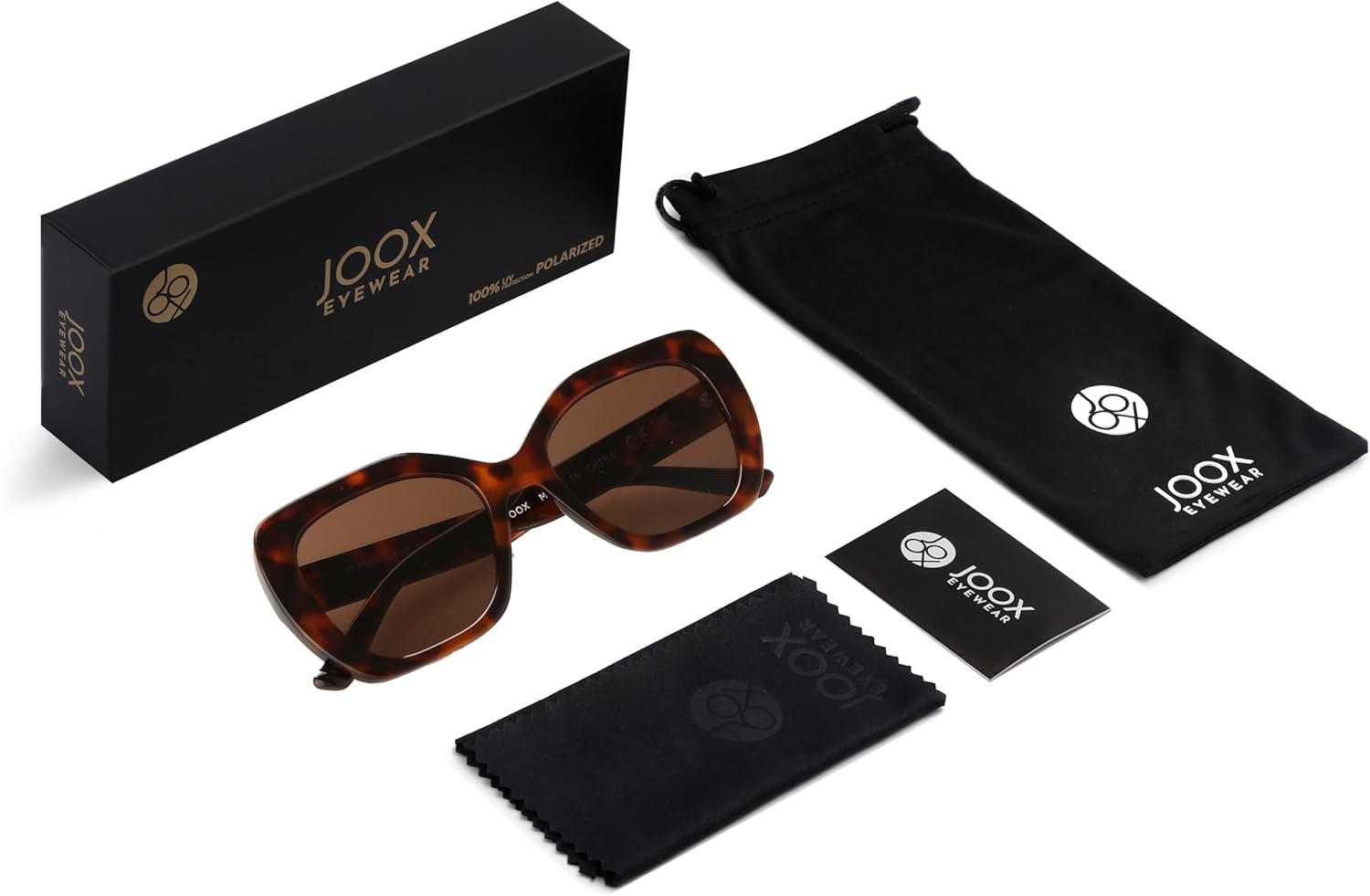 JOOX Oversized Square Sunglasses Women,Trendy Cat Eye Glasses with UV400 Protection