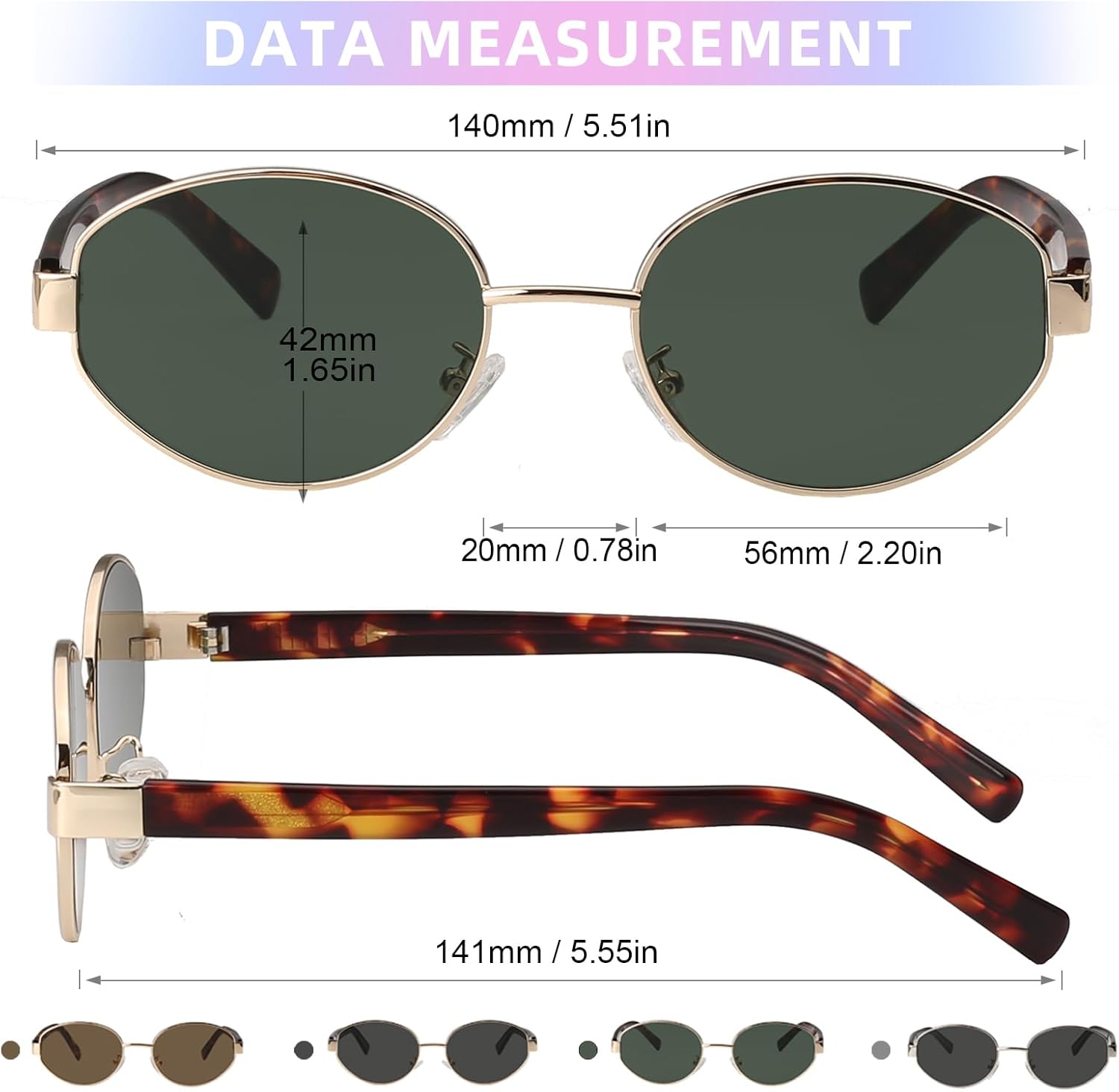 JOOX Retro Oval Sunglasses for Women Men Designer Sun Glasses Classic Shades UV400 Protection
