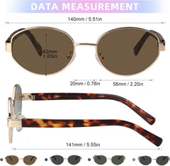 JOOX Retro Oval Sunglasses for Women Men Designer Sun Glasses Classic Shades UV400 Protection